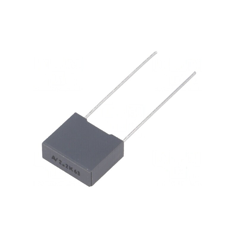 Condensator cu poliester 2,2uF 40VAC 63VDC THT 10mm ±10% R60 | Electronic-mag.ro | Componente Electronice