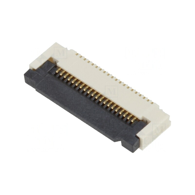 Conector FFC/FPC Orizontal 20 PIN ZIF SMT 50V 0.4A Temperatura -25÷85°C | Electronic-mag.ro | Componente Electronice