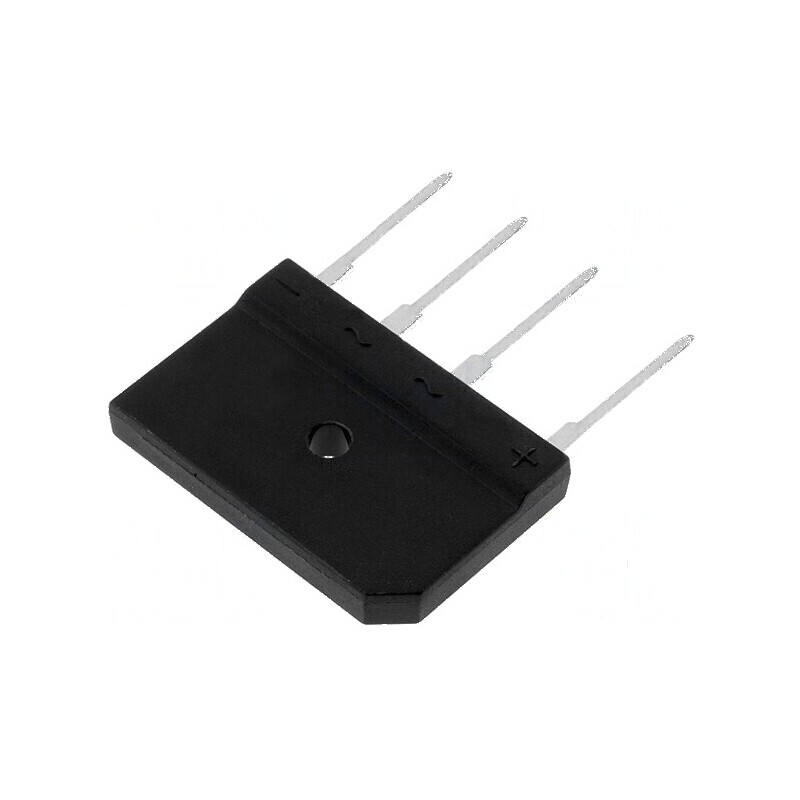 Punte redresoare monofazată Urmax 50V, 15A, 250A pentru aplicații electrice - model plată | Electronic-mag.ro | Componente Elect