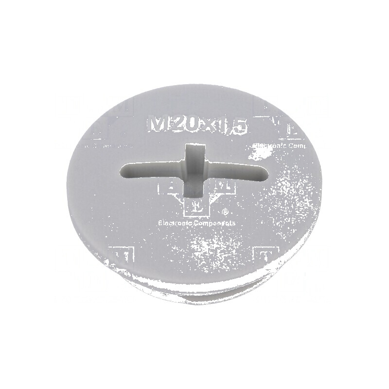 Capac de Protecție M20 1,5 IP54 din Poliamidă Gri Deschis, Dimensiune 6mm | Electronic-mag.ro | Componente Electronice