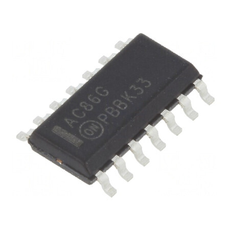 IC digital XOR 4 Canale, 2 Intrări, CMOS SMD SO14, Tensiune 2÷6VDC, Temperatura de Funcționare -40÷85°C, Tub | Electronic-mag.ro