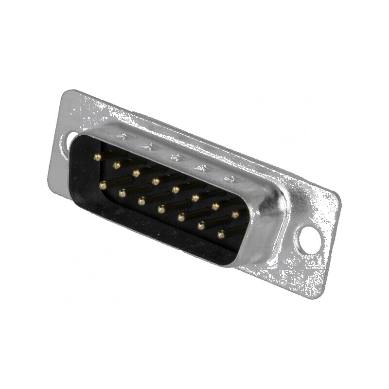 Mufă D-Sub 15 PIN Tată cu Cablu de Lipire, Placare Aurită | Electronic-mag.ro | Componente Electronice