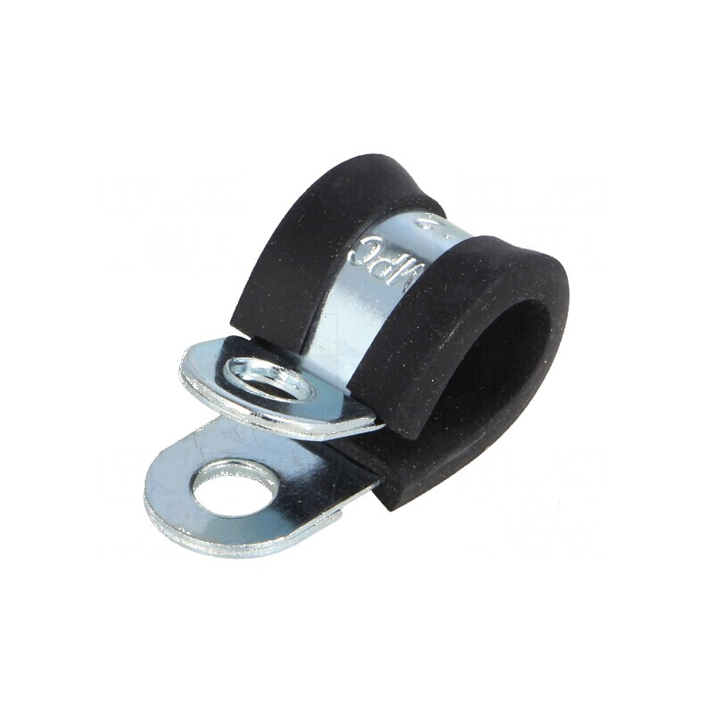 Clipsuri Øbuclă din oţel, 12mm, lățime 15mm, cu protecţie din EPDM | Electronic-mag.ro | Componente Electronice