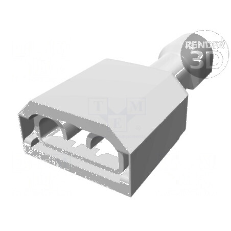 Terminal plat 6,3mm cu mamă 0,8mm pentru cablu 0,32÷0,82mm² - crimpare profesională | Electronic-mag.ro | Componente Electronice