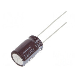 Condensator Electrolitic Low ESR THT 3,3uF 315VDC Ø10x16mm - Componentă Electronică de Înaltă Performanță | Electronic-mag.ro | 