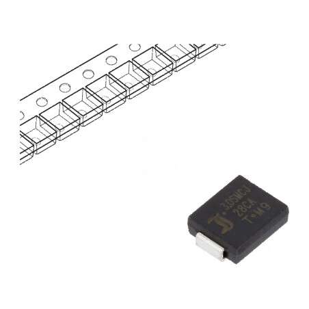 Diodă TVS Bidirecțională 3kW 31,1-34,5V 66A ±5% SMC - Protecție Supremă pentru Circuitele Electrnice | Electronic-mag.ro | Compo