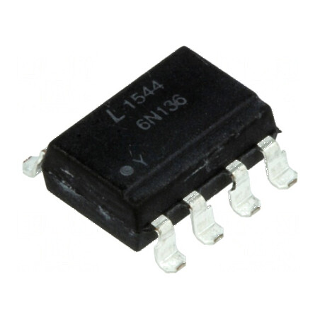 Optocuplor SMD cu 1 Canal, 1 Ieşire, Tranzistori, Izolație 5kV, Tensiune Uce 20V, Viteză 1kV/μs | Electronic-mag.ro | Componente
