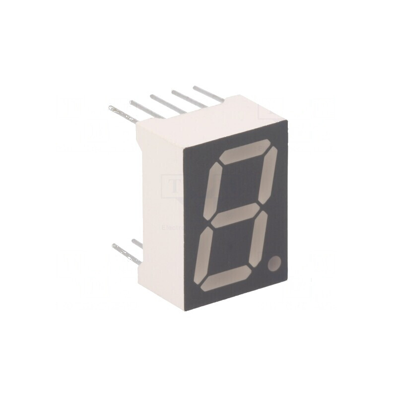 Afișaj LED cu 7 segmente 14,2mm 0,56" - Număr Caractere: 1, Culoare: Roșie, Catod Comun | Electronic-mag.ro | Componente Electro