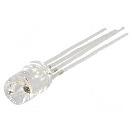 LED 5mm RGB Convex cu Unghi de 30° - Interval de Temperatură: -30 până la 85°C, Set de 4 bucăți | Electronic-mag.ro | Componente