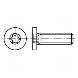Şurub M5x6 0,8 Cap Rotund Torx® TX15 Oțel Inoxidabil A2 - Fixare Durabilă și Rezistentă | Electronic-mag.ro | Componente Electro