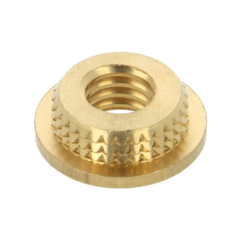 Adaos filetat din alamă M6 BN 37905, Lungime: 3mm, pentru plastic | Electronic-mag.ro | Componente Electronice Adaos filetat din alamă M6 BN 37905, Lungime: 3mm, pentru plastic | Electronic-mag.ro | Componente Electronice