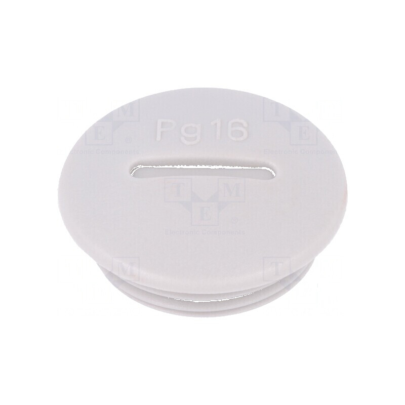 Capac de protecție PG16 IP54 din poliamidă gri deschis, 6mm - accesorii pentru cabluri | Electronic-mag.ro | Componente Electron