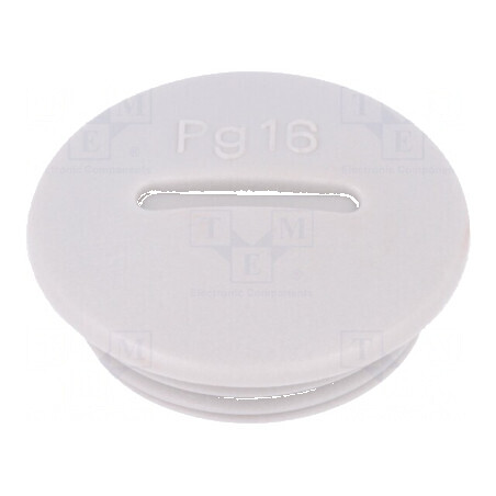 Capac de protecție PG16 IP54 din poliamidă gri deschis, 6mm - accesorii pentru cabluri | Electronic-mag.ro | Componente Electron