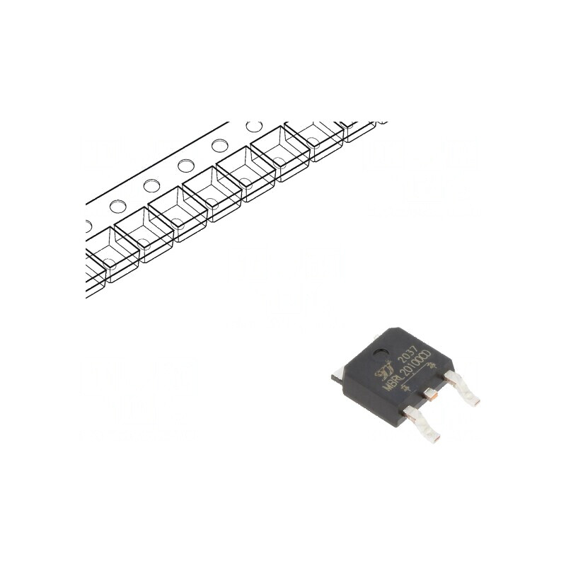 Diodă Schottky SMD 100V 10A x2 TO252 - Redresoare în rolă/bandă | Electronic-mag.ro | Componente Electronice