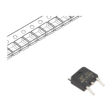 Diodă Schottky SMD 100V 10A x2 TO252 - Redresoare în rolă/bandă | Electronic-mag.ro | Componente Electronice