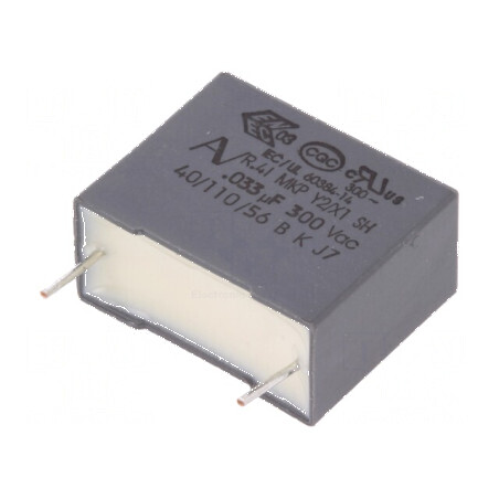 Condensator polipropilenă Y2 R41 33nF 18x7,5x13,5mm THT - Componentă electronică de calitate superioară | Electronic-mag.ro | Co