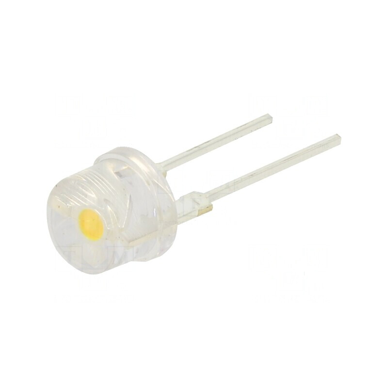 LED 8mm Alb Cald 100° Convex cu Număr Termic 2 - Iluminare Eficientă | Electronic-mag.ro | Componente Electronice