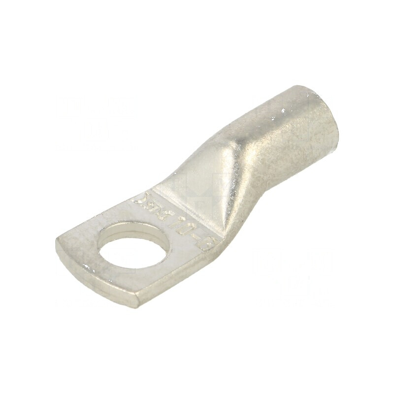 Vârf inelar tubular M6 10mm² crimpat pe cablu cositorit 8AWG - Conector electric profesional | Electronic-mag.ro | Componente El Vârf inelar tubular M6 10mm² crimpat pe cablu cositorit 8AWG - Conector electric profesional | Electronic-mag.ro | Componente El