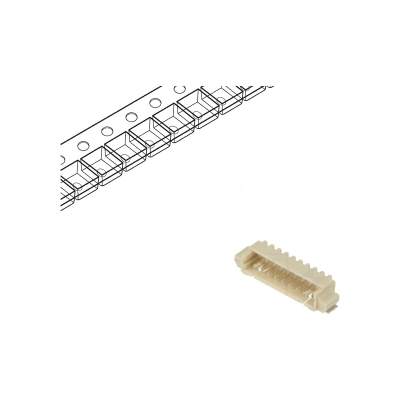 Conector cablu-placă soclu tată 1,25mm PIN 9 SMT 125V 1A pentru aplicații electrice | Electronic-mag.ro | Componente Electronice