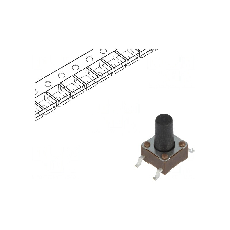 Microîntrerupător TACT SPST-NO 0,05A/24VDC SMT - Pozitia 2, Fără Contacte | Electronic-mag.ro | Componente Electronice Microîntrerupător TACT SPST-NO 0,05A/24VDC SMT - Pozitia 2, Fără Contacte | Electronic-mag.ro | Componente Electronice