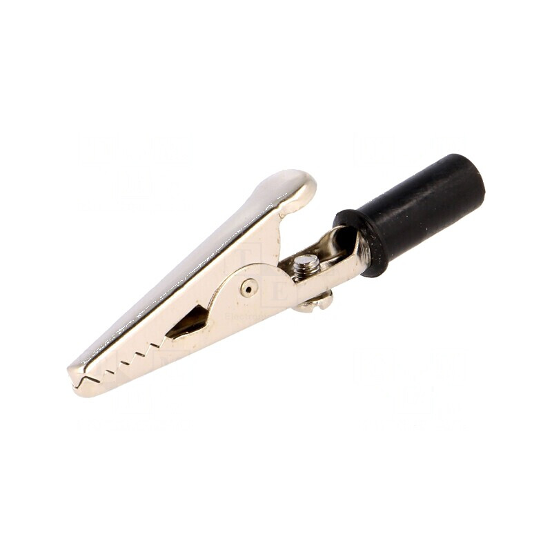 Bornă crocodil neagră pentru prindere maximă 14mm - Accesorii electrice  | Electronic-mag.ro | Componente Electronice