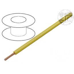 Cablu electric FLRY-A 1x0,75mm² litat din cupru cu izolație din PVC galben, 60V, 100m, Clasa 5 | Electronic-mag.ro | Componente 