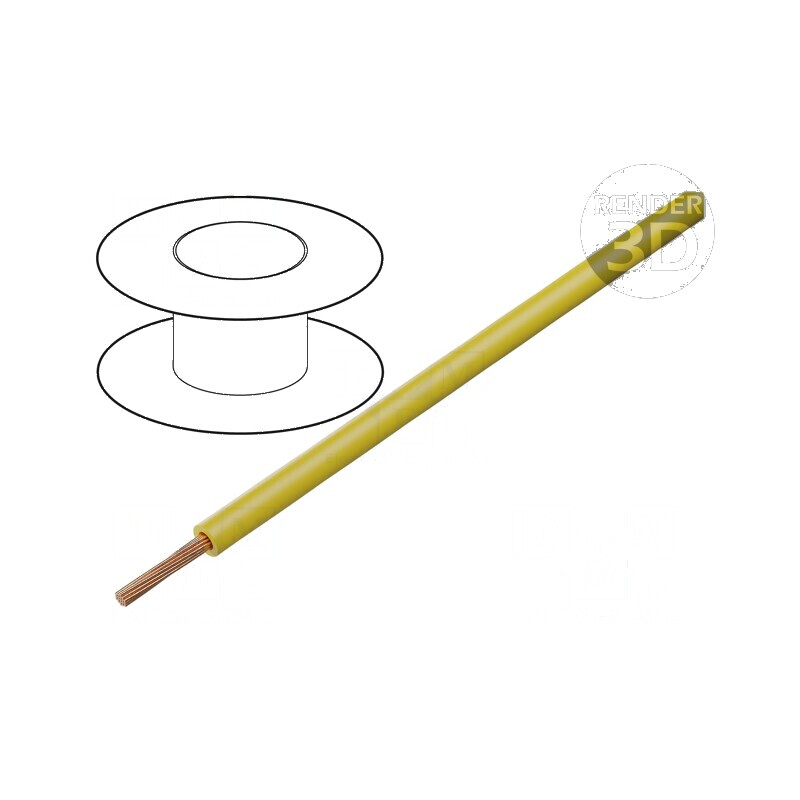 Cablu electric FLRY-A 1x0,75mm² litat din cupru cu izolație din PVC galben, 60V, 100m, Clasa 5 | Electronic-mag.ro | Componente Cablu electric FLRY-A 1x0,75mm² litat din cupru cu izolație din PVC galben, 60V, 100m, Clasa 5 | Electronic-mag.ro | Componente