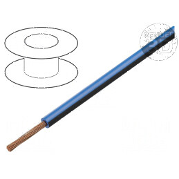 Cablu FLRY-B 1x0,75mm² Litat Cu PVC Albastru-Negru, 60V, 100m - Conductor Electric pentru Aplicatii Diverse | Electronic-mag.ro 