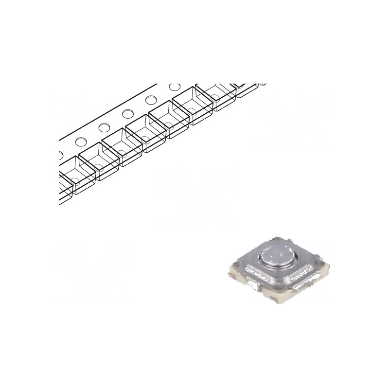Microîntrerupător TACT SPST Poz: 2, 0,02A/15VDC SMT - Componentă Electronică Fără 1N | Electronic-mag.ro | Componente Electronic