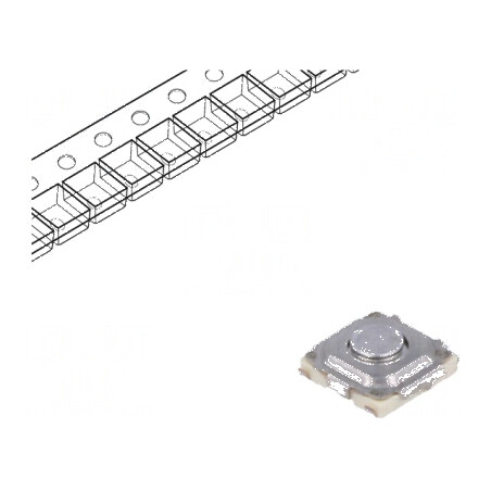 Microîntrerupător TACT SPST Poz: 2, 0,02A/15VDC SMT - Componentă Electronică Fără 1N | Electronic-mag.ro | Componente Electronic