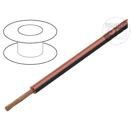 Cablu FLRY-B 1x0,75mm² Litat Cu PVC Roșu-Negru, 60V, 100m - Conductori Electrice de Înaltă Calitate | Electronic-mag.ro | Compon