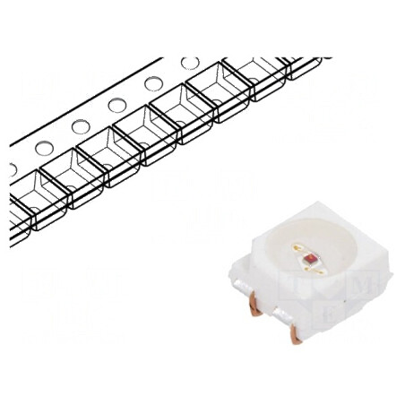 LED SMD 3528 PLCC4 Roșie 560-1400mcd 3.5x2.8x1.9mm 120° 50mA - Lumină de Înaltă Intensitate pentru Iluminat Decorativ și T | Ele