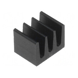 Radiator extrudat negru 5mm L, 6,3mm W, 4,8mm H, 123K/W | Electronic-mag.ro | Componente Electronice