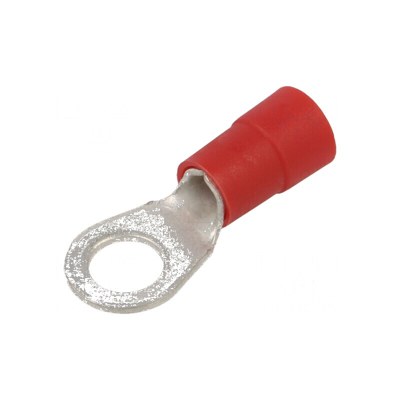 Vârf Inelar M8 Ø 8,5mm, Crimpat pe Cablu, Izolată Roșie, 10mm² | Electronic-mag.ro | Componente Electronice