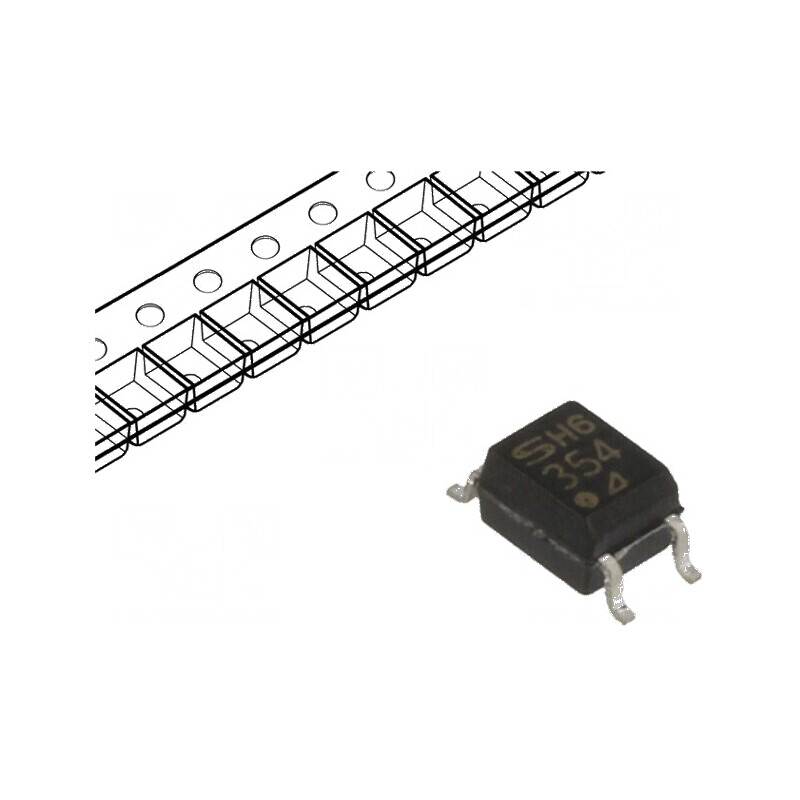 Optocuplor SMD cu 1 Canal, Ieșire pe Tranzistori, Izolație de 3,75kV, Tensiune Colector-Emitor de 80V | Electronic-mag.ro | Comp