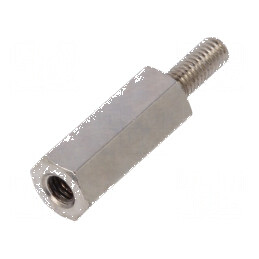 Piuliță Distanțieră Filetată 15mm M3 Intern și M3 Extern - Accesorii pentru Montaj Industrial | Electronic-mag.ro | Componente E