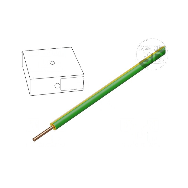 Cablu H07V-U 1,5mm2 sârmă cu PVC galben-verde 450V 750V 100m pentru instalații electrice | Electronic-mag.ro | Componente Electr