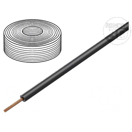 Cablu H05Z-K litat cu secțiune de 0,75mm², izolație LSZH, negru, 300V/500V, lungime 100m | Electronic-mag.ro | Componente Electr