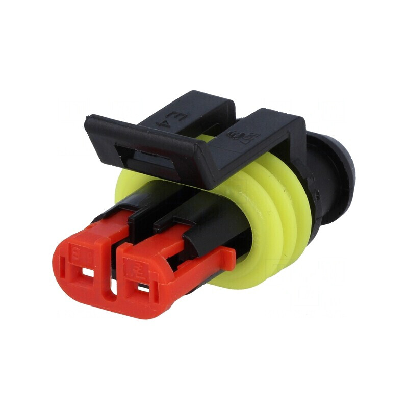 Conector cablu-cablu mufă mamă Superseal 1.5 PIN 2 pentru temperaturi -40÷125°C | Electronic-mag.ro | Componente Electronice