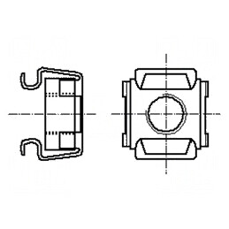 Piuliță coșuleț M10 din oțel inoxidabil A2 BN 3307 - accesorii metalice de înaltă calitate | Electronic-mag.ro | Componente Elec