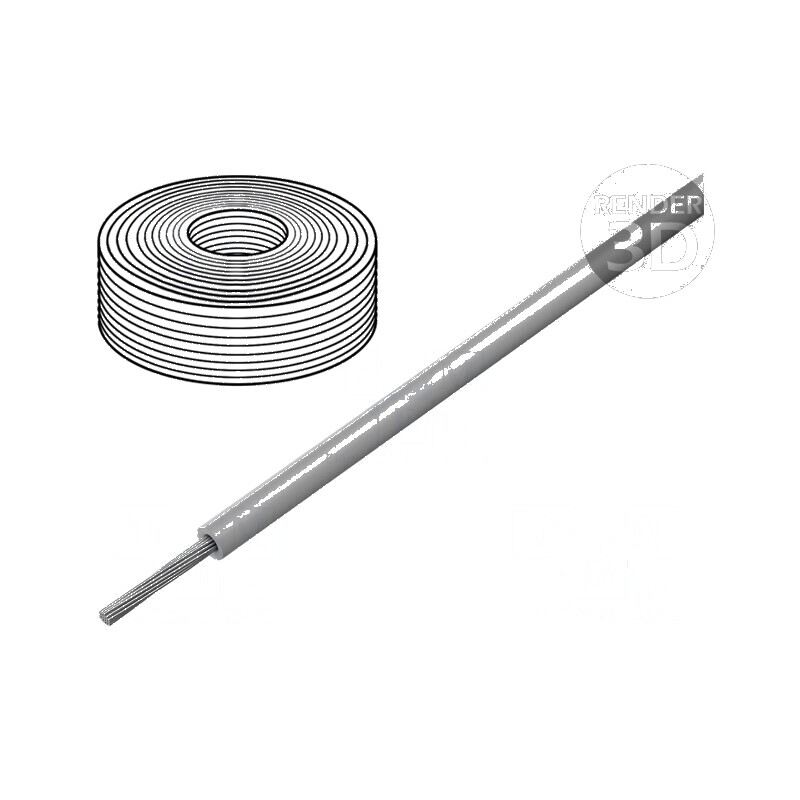 Cablu SiF 1x0,75mm2 litat Cu LSZH, silicon gri, rezistent la temperaturi -60 până la 180°C, 100m | Electronic-mag.ro | Component