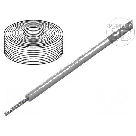 Cablu SiF 1x0,75mm2 litat Cu LSZH, silicon gri, rezistent la temperaturi -60 până la 180°C, 100m | Electronic-mag.ro | Component