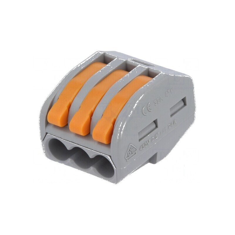 Bornă cu arc cu eliberare rapidă pentru cabluri 0,2÷2,5mm² 28AWG÷12AWG 450V | Electronic-mag.ro | Componente Electronice Bornă cu arc cu eliberare rapidă pentru cabluri 0,2÷2,5mm² 28AWG÷12AWG 450V | Electronic-mag.ro | Componente Electronice