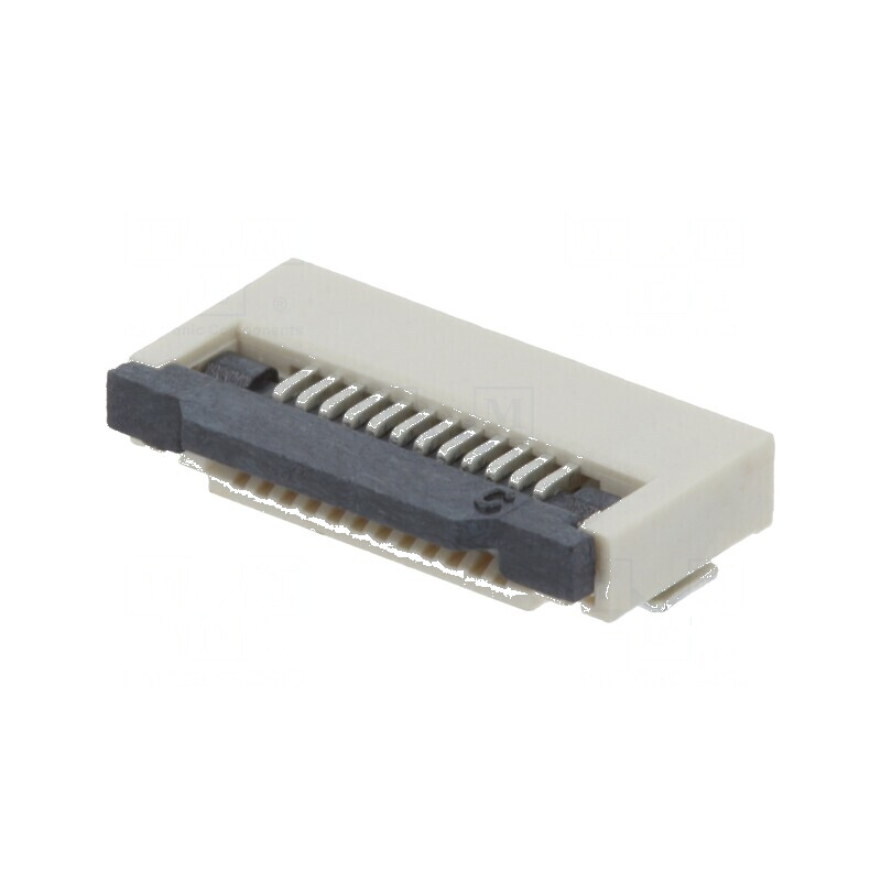 Conector FFC/FPC orizontal 12 pini ZIF SMT 500mA cositorit | Electronic-mag.ro | Componente Electronice