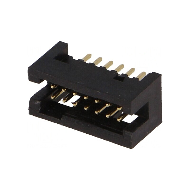 Conector IDC soclu tată 14 pini THT gold flash 1,27mm - drept | Electronic-mag.ro | Componente Electronice