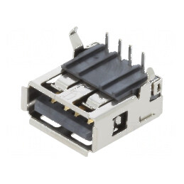 Conector USB B soclu THT 4 PIN unghi 90° USB 2.0 | Electronic-mag.ro | Componente Electronice