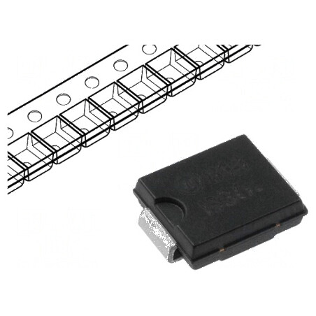 Diodă redresoare SMD 1,2kV 2A 75ns SMC Ufmax 1V Ifsm 10A | Electronic-mag.ro | Componente Electronice