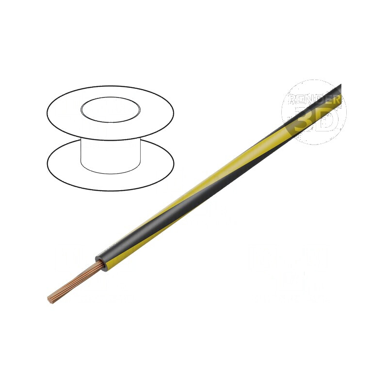 Cablu H05V-K LgY litat cu secțiune de 0,35mm2, izolație PVC negru-galben, 300V/500V | Electronic-mag.ro | Componente Electronice Cablu H05V-K LgY litat cu secțiune de 0,35mm2, izolație PVC negru-galben, 300V/500V | Electronic-mag.ro | Componente Electronice