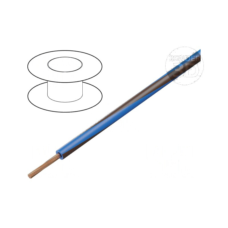 Cablu electric H05V-K, litat cu 0,35mm², PVC, albastru-maro, 200m | Electronic-mag.ro | Componente Electronice