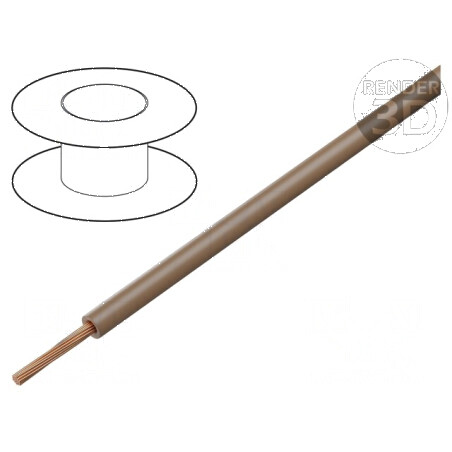 Cablu H05V-K LgY litat Cu 0,35mm2 PVC maro deschis 300V 500V - Cablu electric de conectare | Electronic-mag.ro | Componente Elec